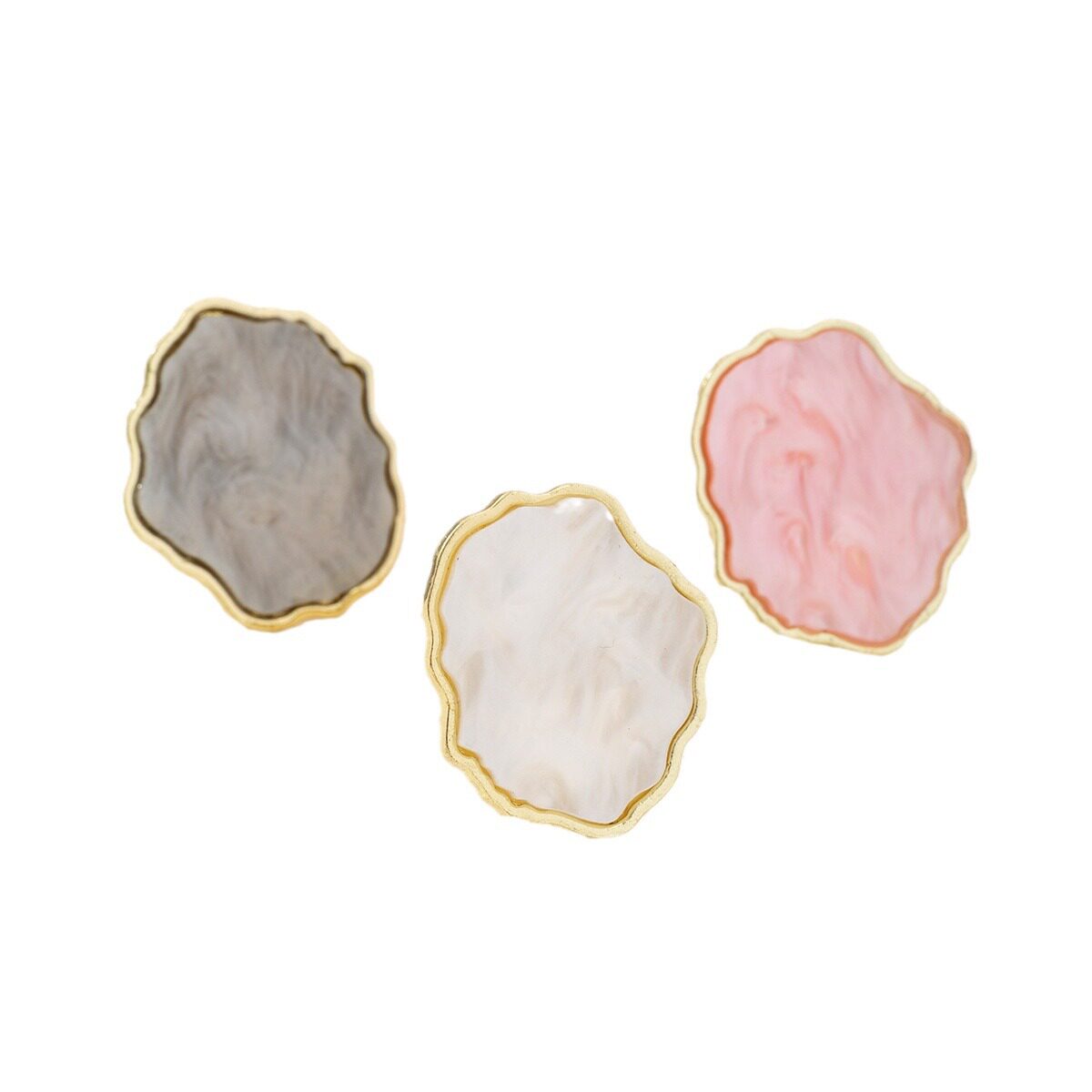 ins多边形云朵戒指调色盘树脂美甲调色盘饰品放置架玛瑙调色盘