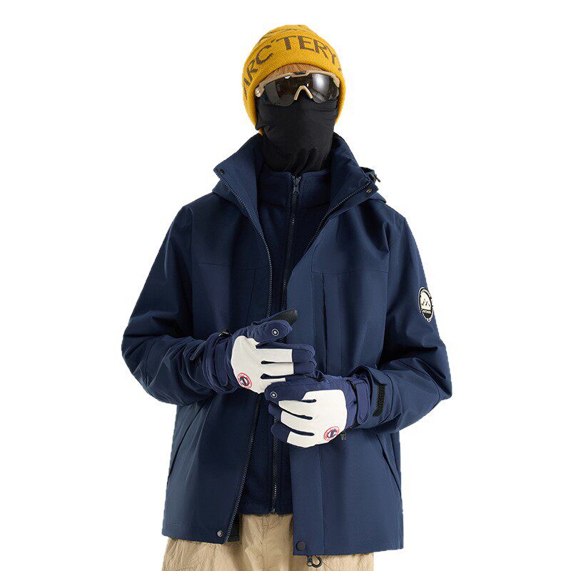 旅行三合一冲锋衣可拆卸男女同款秋冬季两件套防水防风保暖夹克外