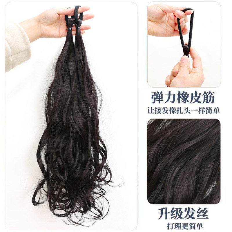 假发女双马尾网红辫子可扎高马尾白鹿同款俏皮可爱自然仿真假发片
