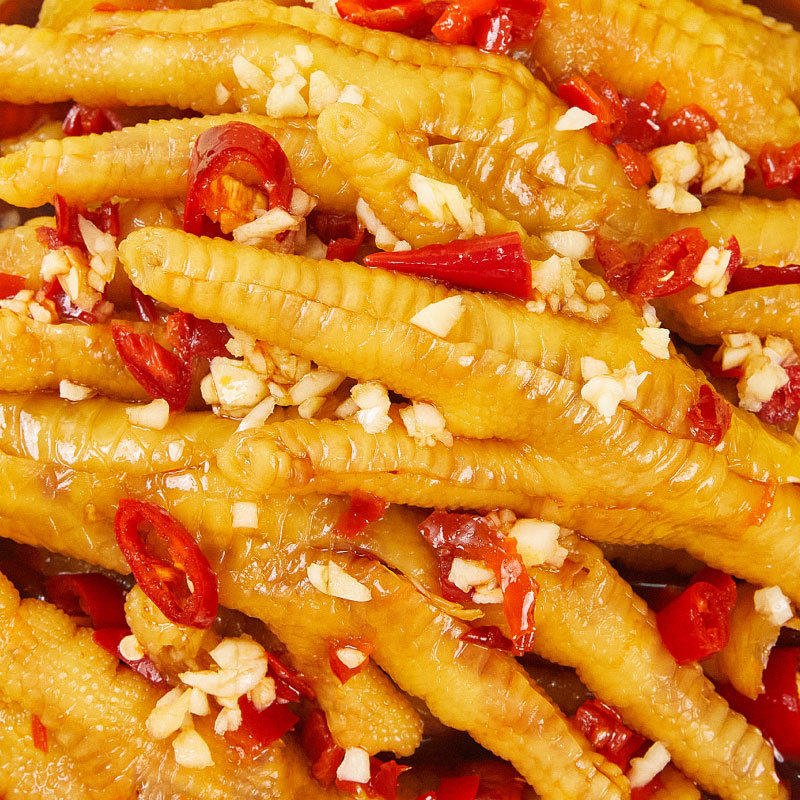 无骨鸡爪2斤罐装柠檬酸辣泡椒去骨凤爪网红即食休闲零食一件代发