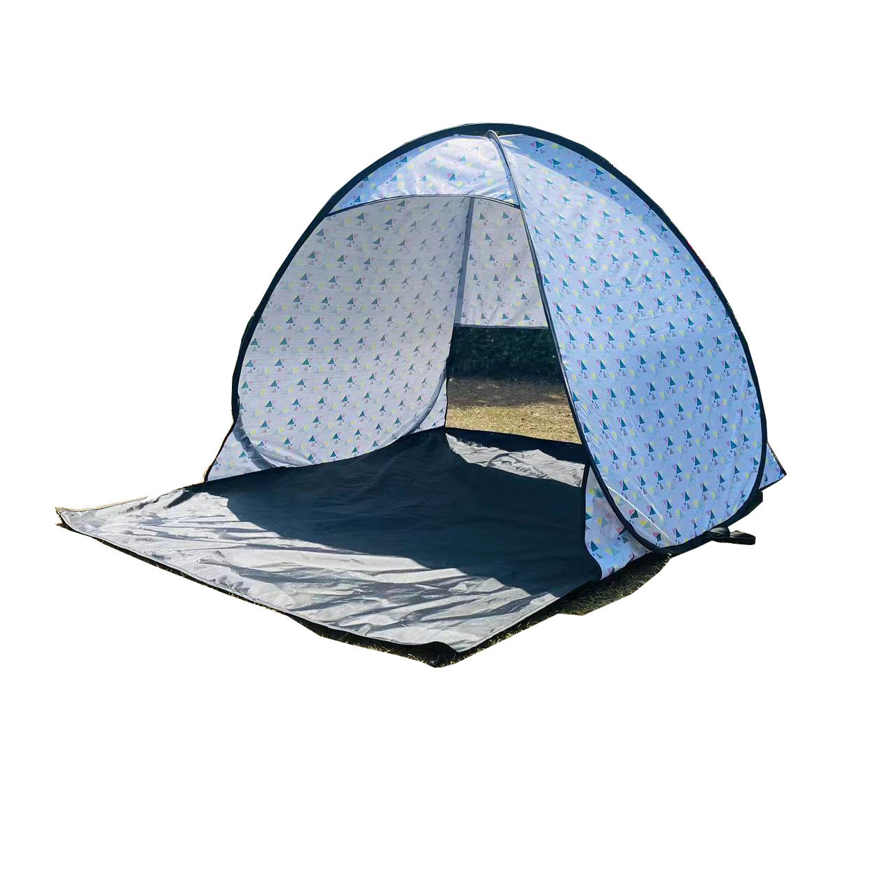 沙滩垫防晒秒开便携速开遮阳帐篷沙灘墊八字帐折叠户外钓鱼沙滩篷