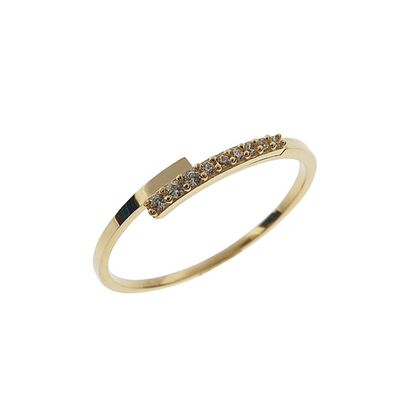 14K gold Double-row crossed rings