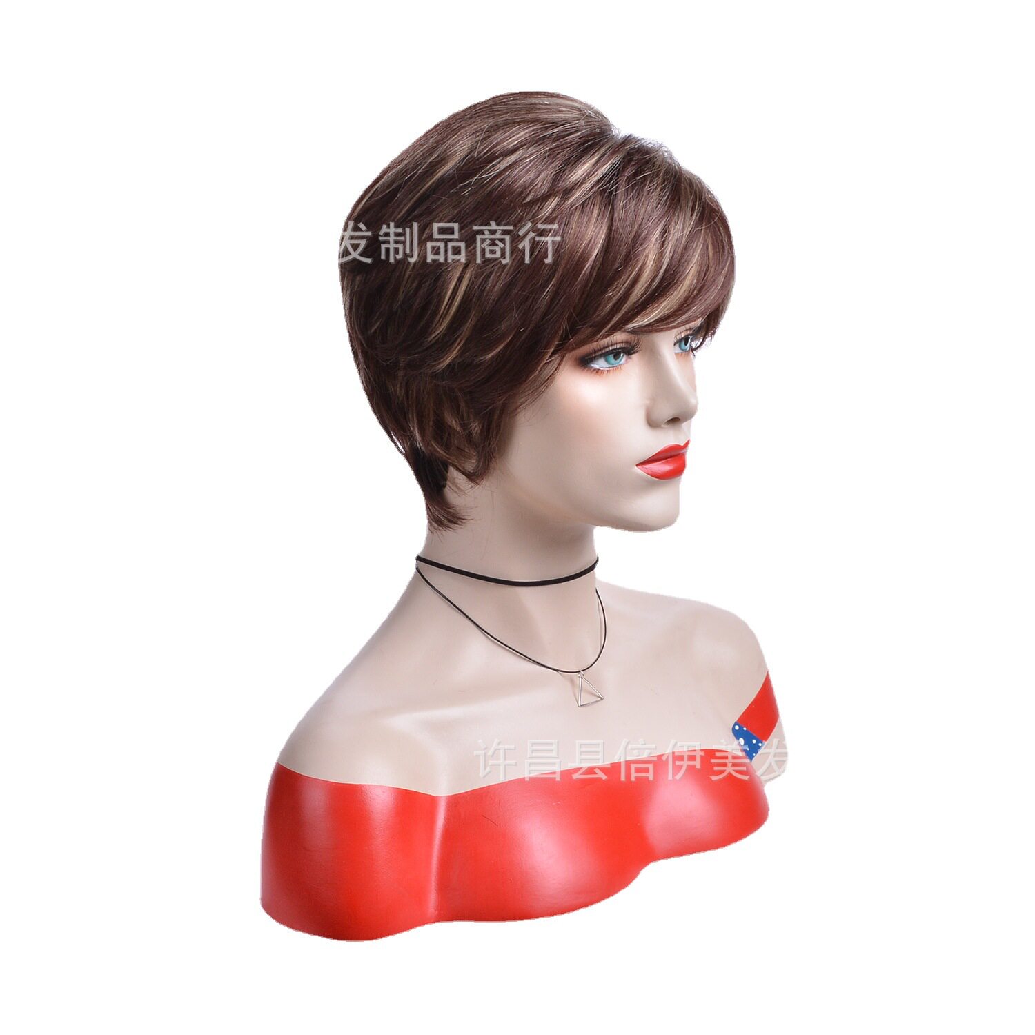 假发 欧美女士假发 化纤假发短直发头套化纤女士头套wigs跨境