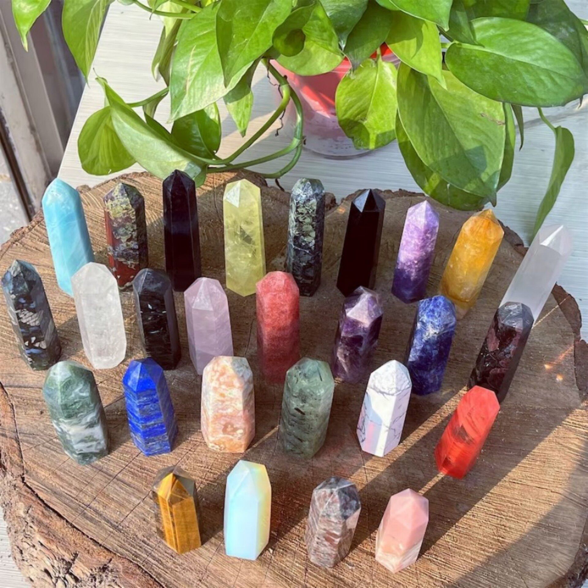 Prism Tower — Natural Crystal Hexagonal Point