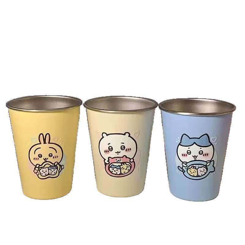 儿童304不锈钢杯高颜值喝水亲子卡通创意高颜值款漱口牙刷杯防霉