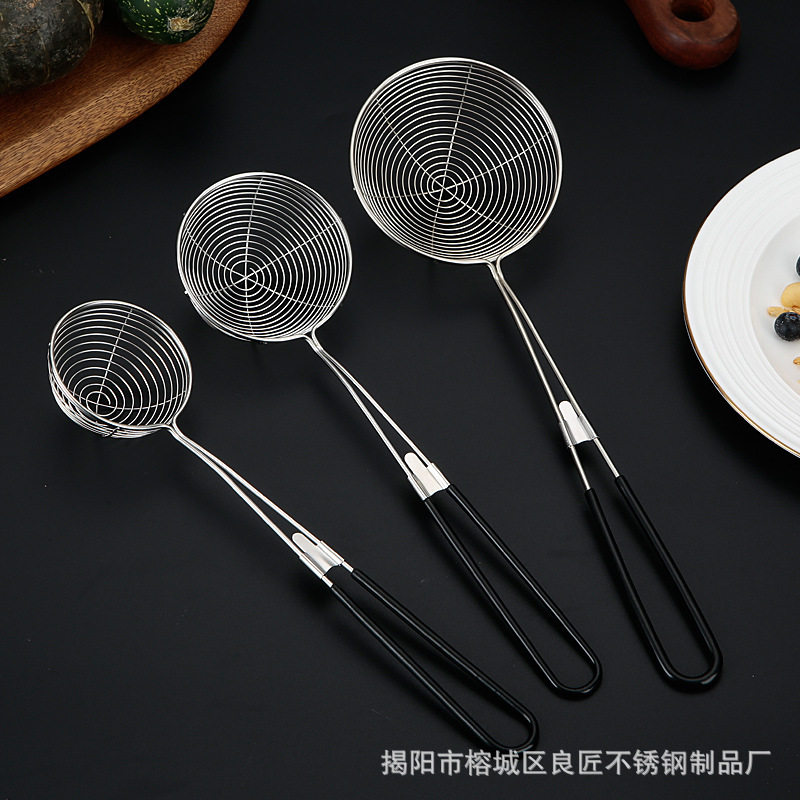 不锈钢小漏勺 线漏不锈钢捞篱家用油炸捞薯条奶茶店小捞勺