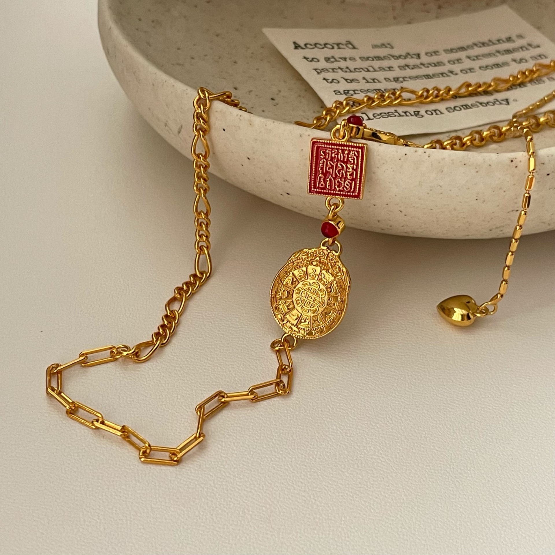 Pure Silver Bagua Scripture Necklace | Protection Against Evil, Fashionably Versatile