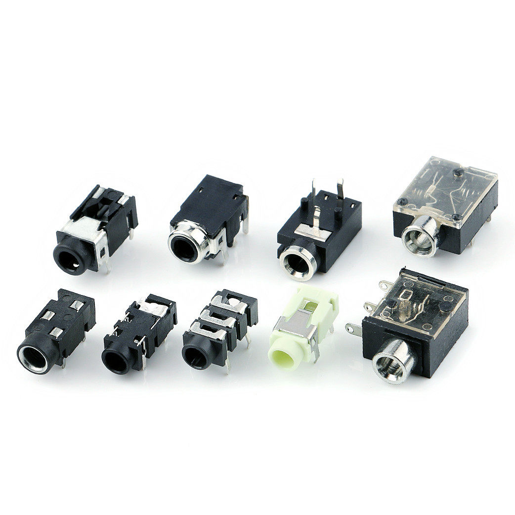 3.5mm耳机插座PJ-320D6脚贴片327a双声道307镀金沉板313音频插座