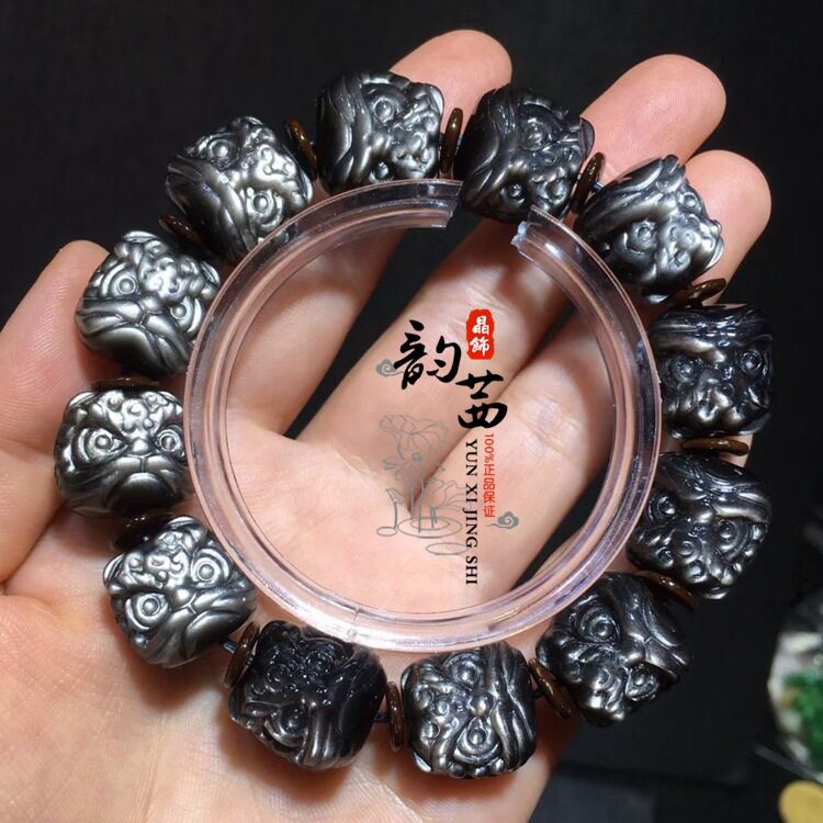 Nature's Art — Raw Black Obsidian Bracelet