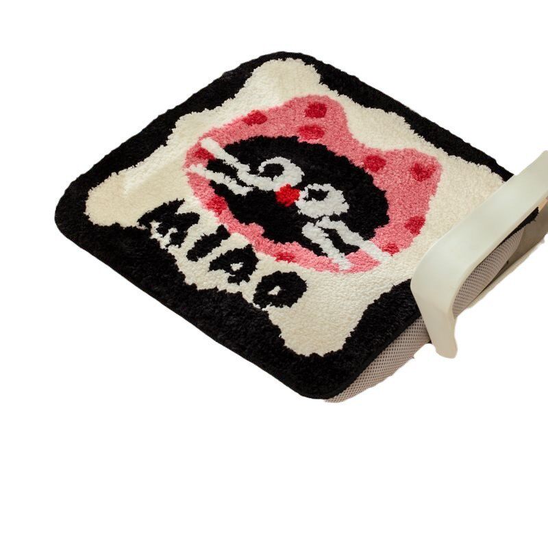 冬季簇绒坐垫家用办公室久坐屁股垫卡通毛绒椅垫防滑隔凉学生座垫