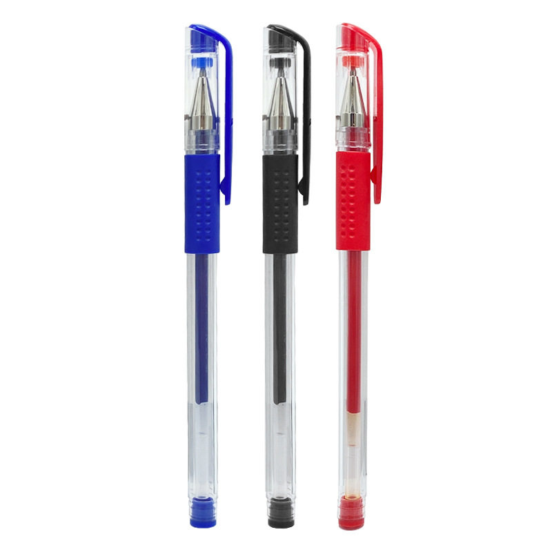 得力6600ES中性笔办公专用速干签字笔学习文具老师批改红笔黑笔