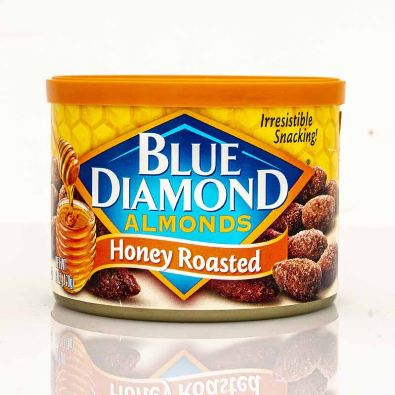 美国进口蓝钻石蜜烤味淡盐原味巴旦木扁桃仁 每日坚果170g