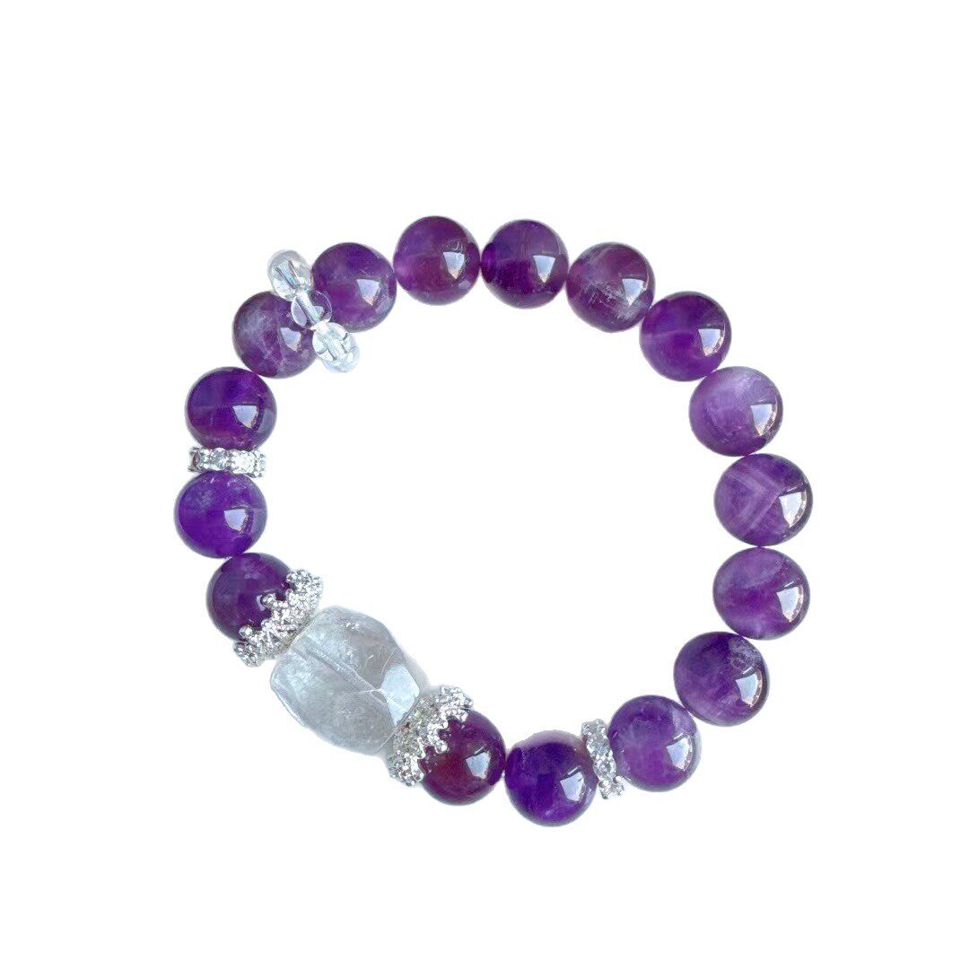 Faceted Freeform Amethyst Bracelet
