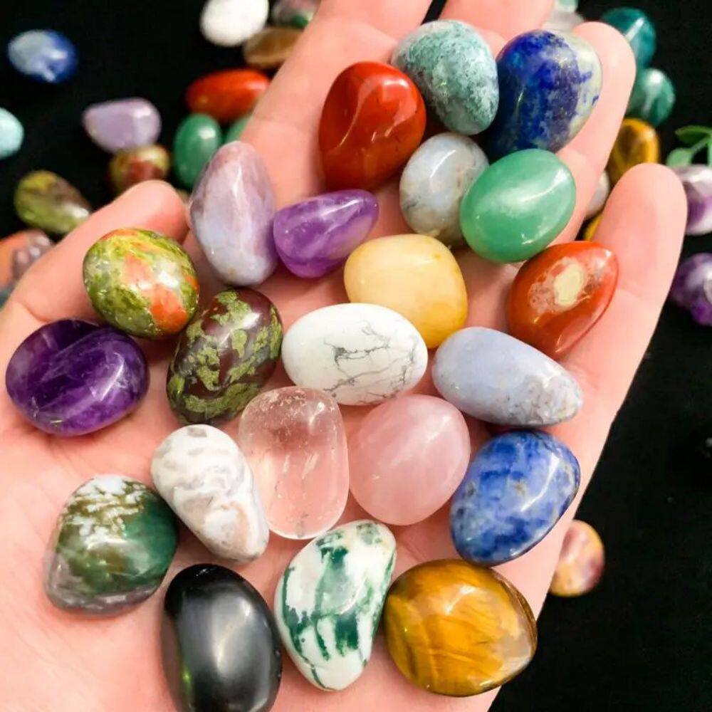 Prismatic Pebbles — Natural Mixed Crystal Tumbled Stones