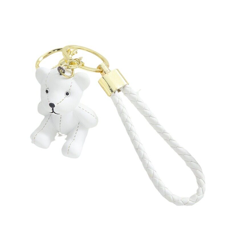 创意卡通树脂熊钥匙扣女可爱时尚精致公仔钥匙链汽车挂件包包挂件