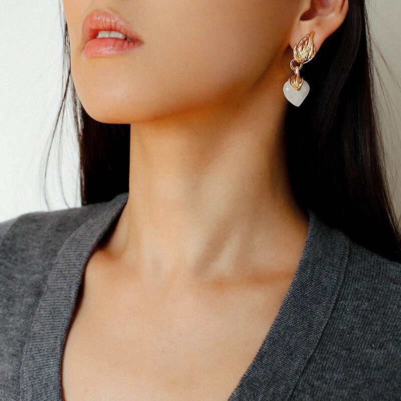 Vintage Clear Quartz Earrings