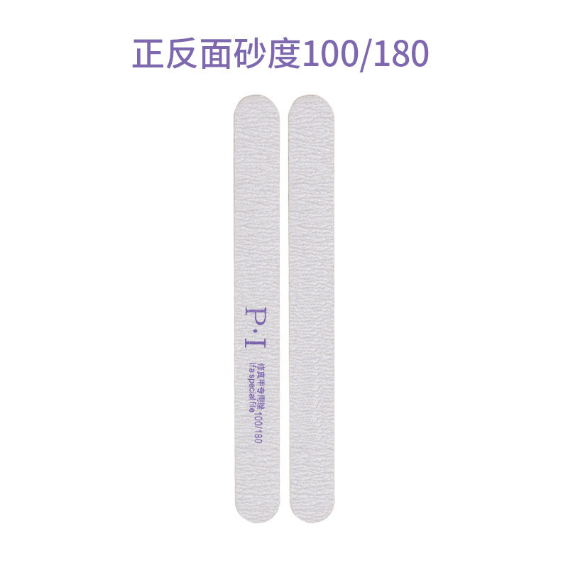 跨境双面木指甲锉美甲甲片搓条指甲锉条两面饰品工具木质环保