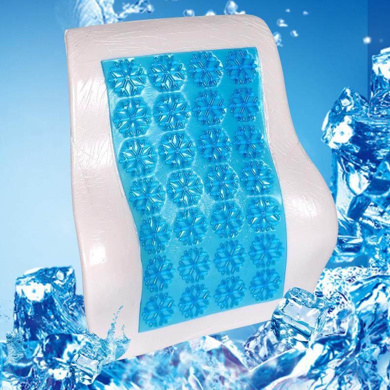 腰靠夏季凝胶腰枕记忆棉靠垫办公室居家靠枕可拆洗汽车护腰垫