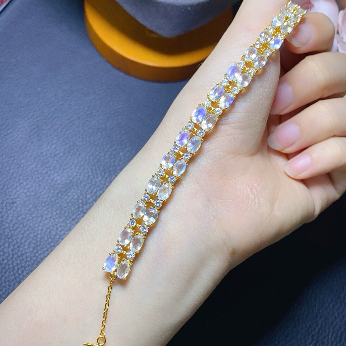 Gems of Light — Premium Moonstone Bracelet
