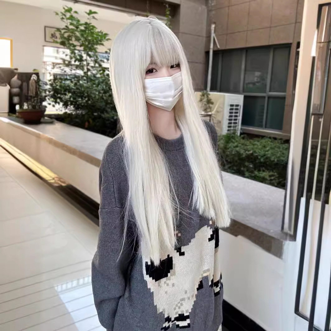 【扎好双马尾】星程假发女奶油金长直发日常圆脸秋冬款洛丽塔日系