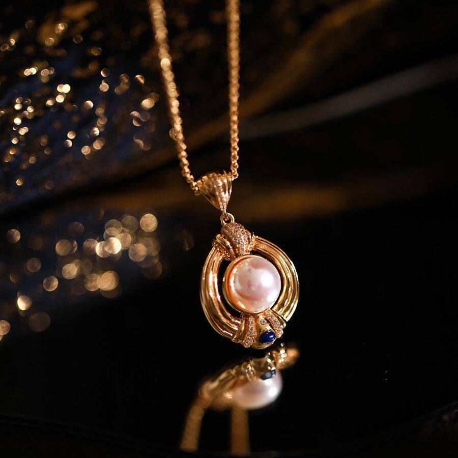 Designer Vintage Lapis Lazuli Necklace