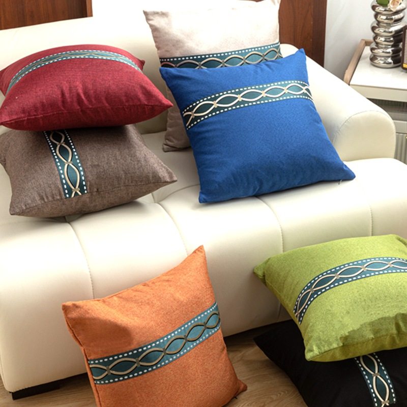 高档抱枕靠垫套不含芯靠枕套子靠背家用床上客厅中式沙发新中式