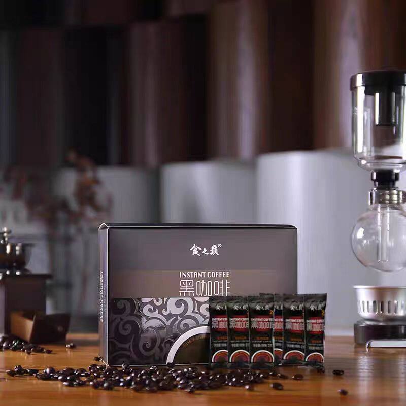 食之巅速溶咖啡40袋云南小粒黑咖啡美式研磨纯苦咖啡现货批发代发