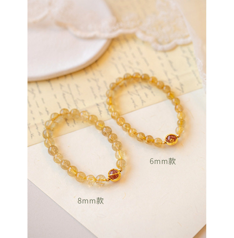 一夜暴富金发晶手串