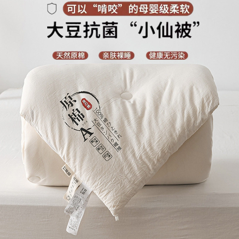 日式大豆纤维被子冬季加厚冬被原棉学生单双人春秋被芯礼品夏凉被