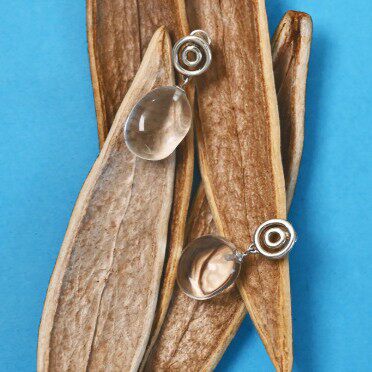 Luxury Clear Quartz Stud Earrings