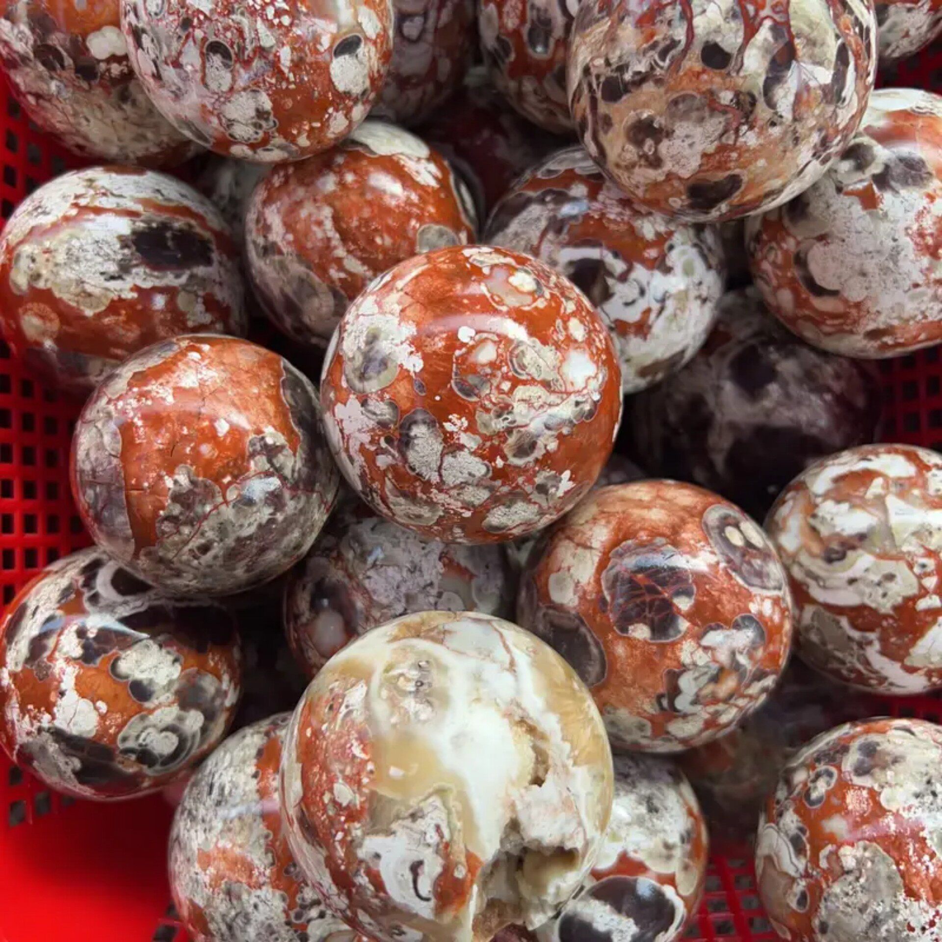 Feathered Orb — Natural Feather Fluorite Crystal Sphere