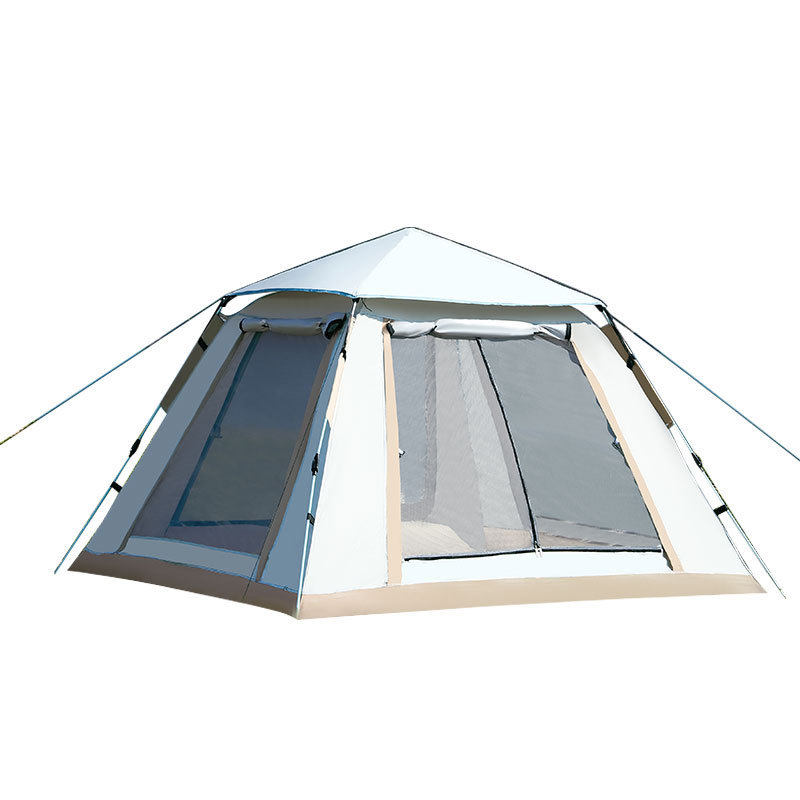 帐篷天幕露营3-4人折叠便携全自动速开遮阳防雨公园野营户外帐篷