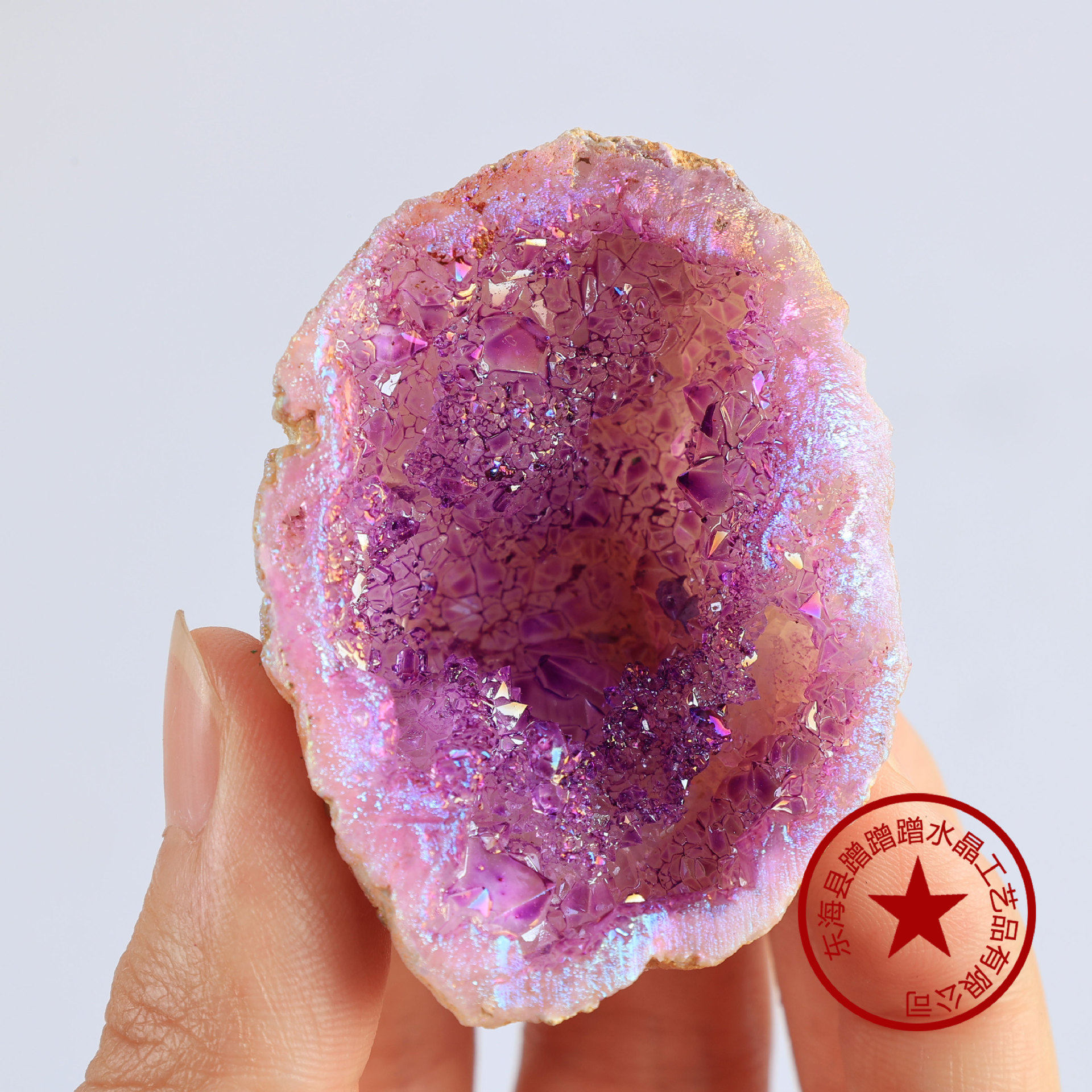 Amethyst Cavern — Electroplated Crystal Geode