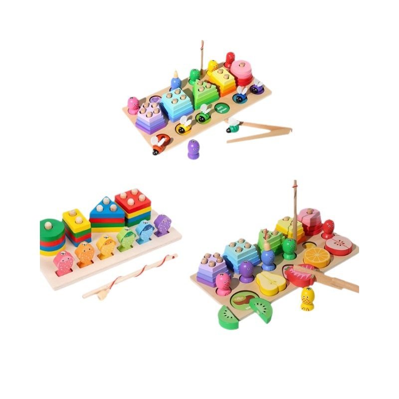 早教几何益智1-3岁宝宝智力开发蒙特梭利教玩具形状几何配对套柱