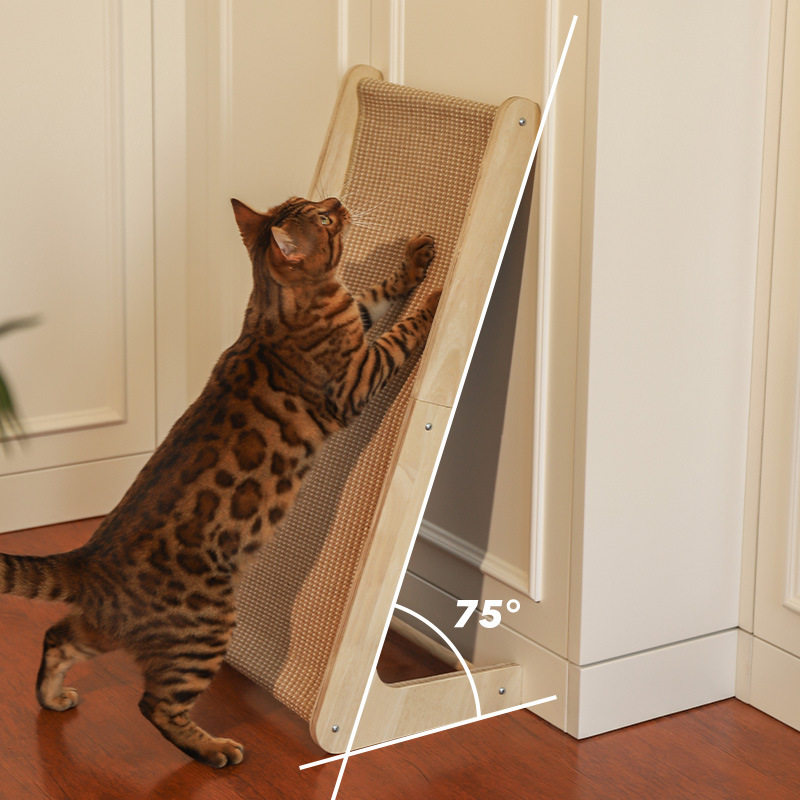 实木剑麻猫抓板L型立式耐磨不掉屑猫咪磨爪防猫抓沙发猫玩具抓板