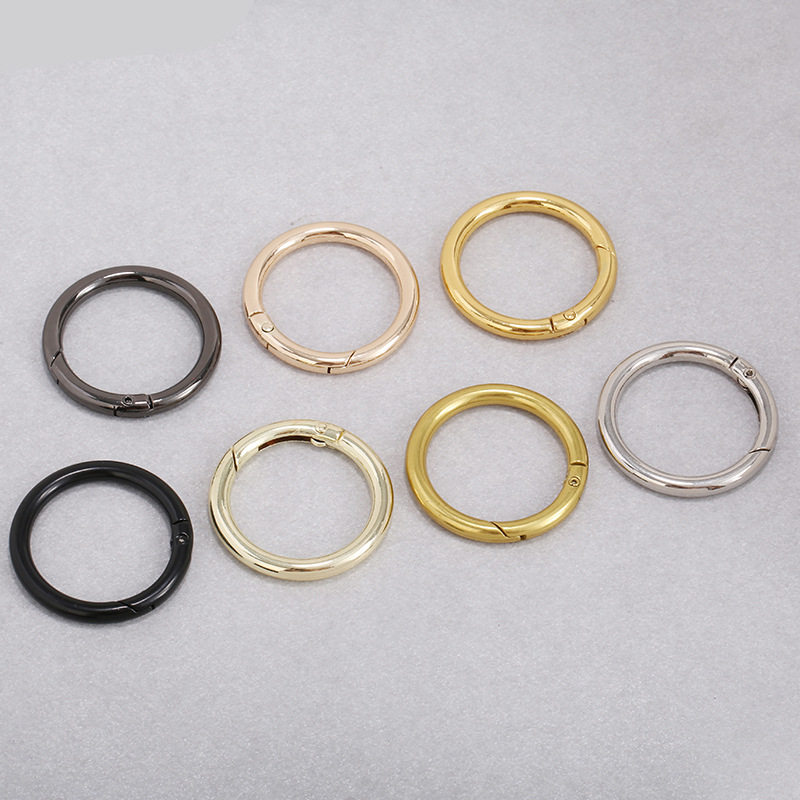 现货批发箱包服装服饰五金配件DIY锌合金弹簧圈开口圆环钥匙圈