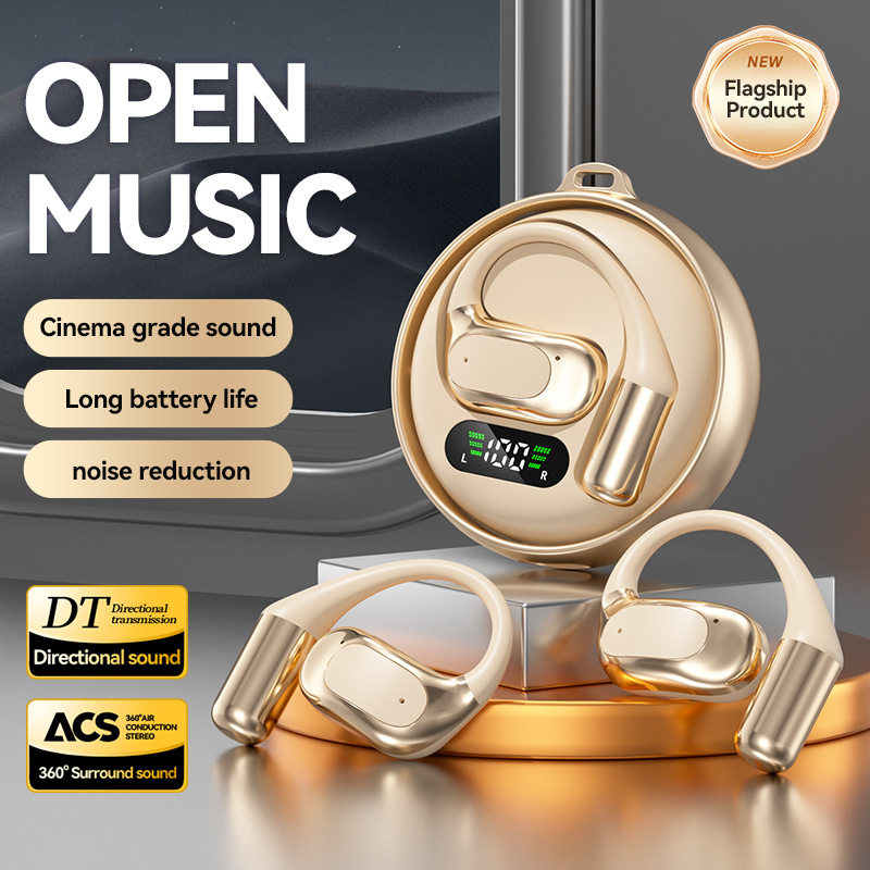 新款AI翻译运动蓝牙耳机不入耳挂耳式无线高音质超长续航触控设计