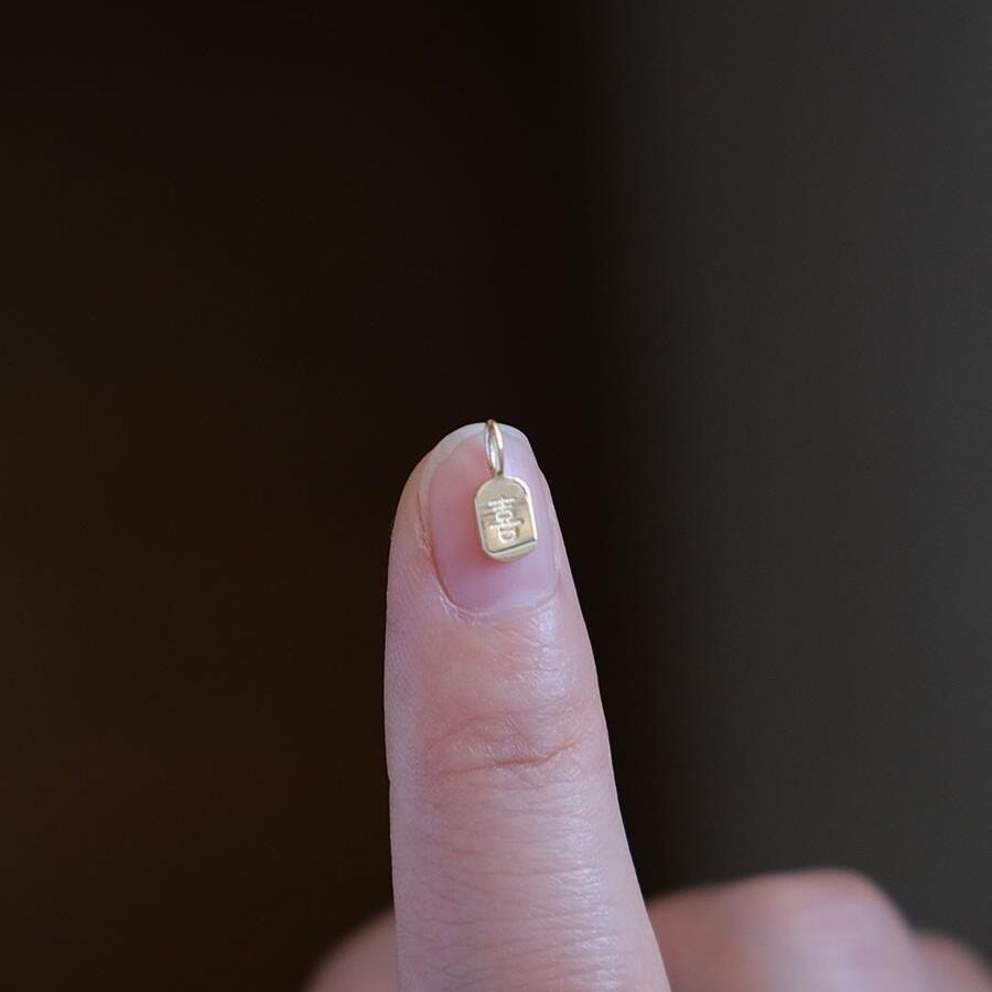 21/5000 9K gold "Happy" Happiness Get rich Good Luck Pendant