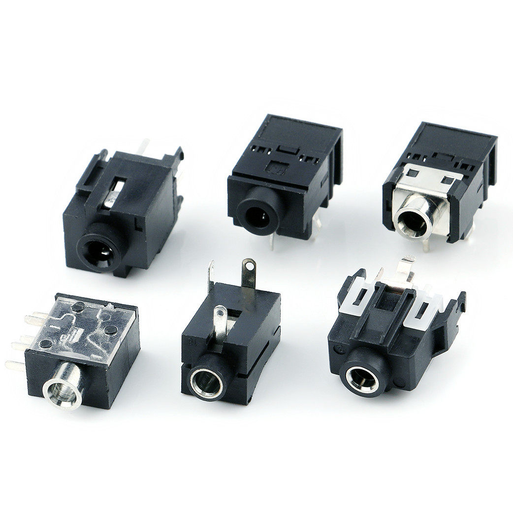 3.5mm耳机插座PJ-320D6脚贴片327a双声道307镀金沉板313音频插座