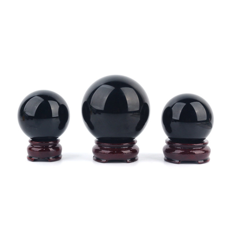 Earth's Treasure — Natural Black Obsidian Sphere