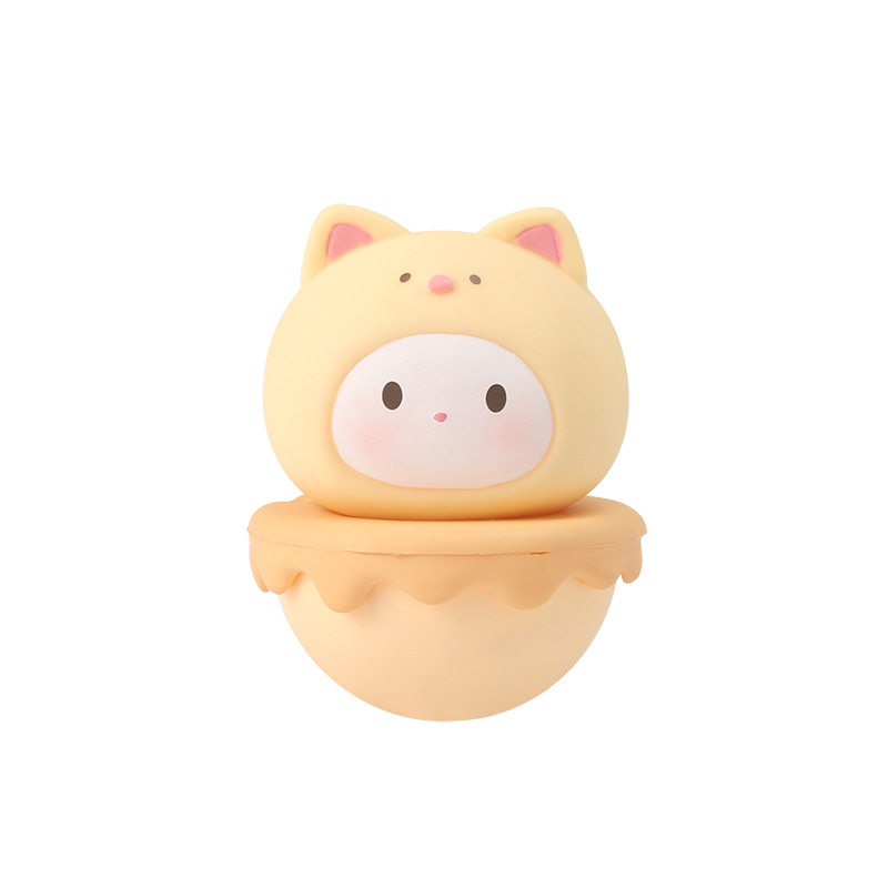 尚森爆品萌宠不倒翁树脂摆件可爱桌面少女解压办公室装饰品公仔摆