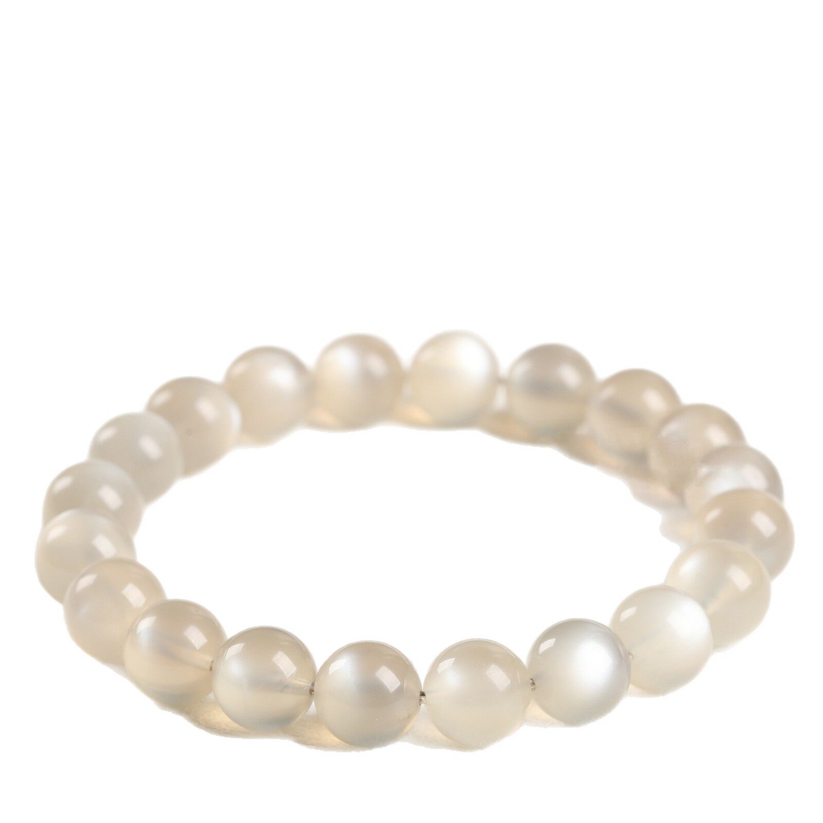 Round Bead Milk Tea Moonstone Bracelet