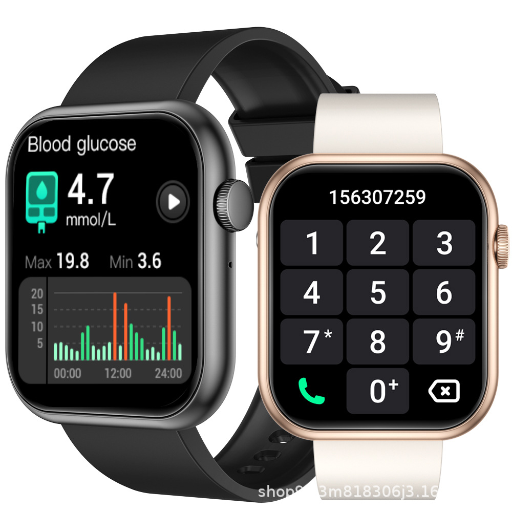 跨境新款QX7PRO金属方血压血氧健康检测蓝牙通话游戏音乐智能手表