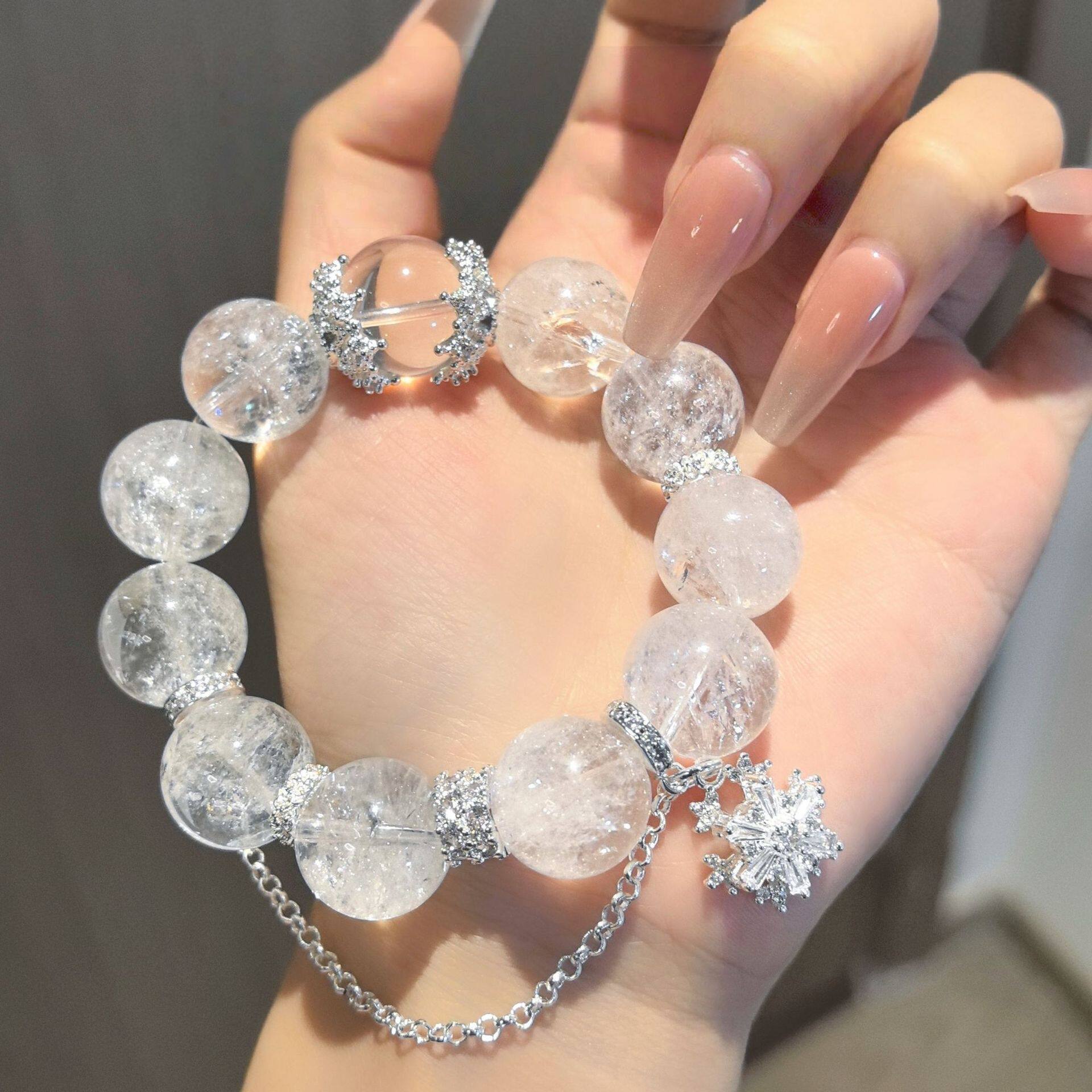 Designer Luxury Clear Quartz Bracelet