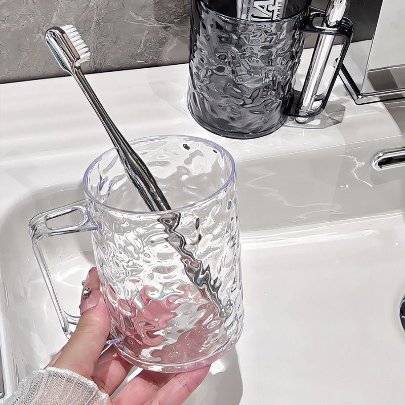透明漱口杯家用牙刷杯学生宿舍高颜值杯子轻奢风情侣洗漱杯刷牙杯
