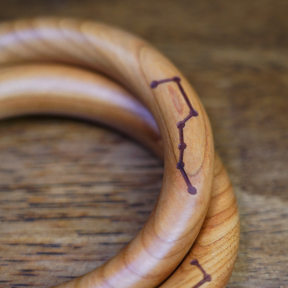 Thunderstruck Peach Wood Yin-Yang Bracelet, Wards Off Evil and Brings Good Fortune, Natural Peach Wood Bracelet