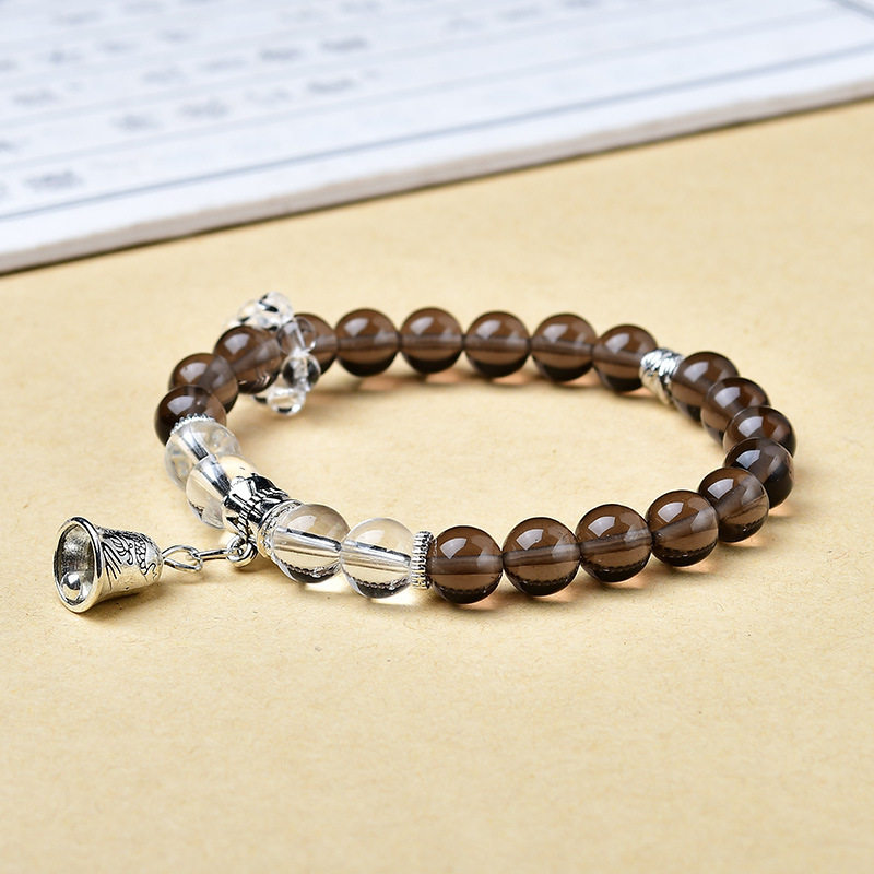 Round Bead Clear Quartz Bracelet