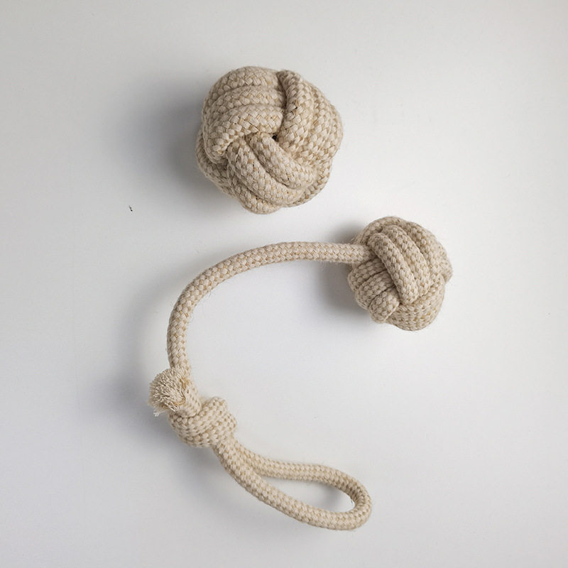 哈罗宠物棉麻绳结宠物玩具耐咬磨牙狗玩具球编制狗狗啃咬玩具结球