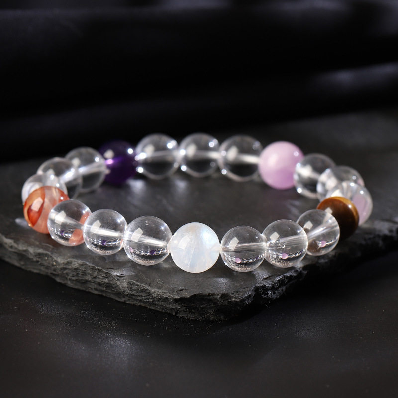 Round Bead Designer Clear Quartz Bracelet