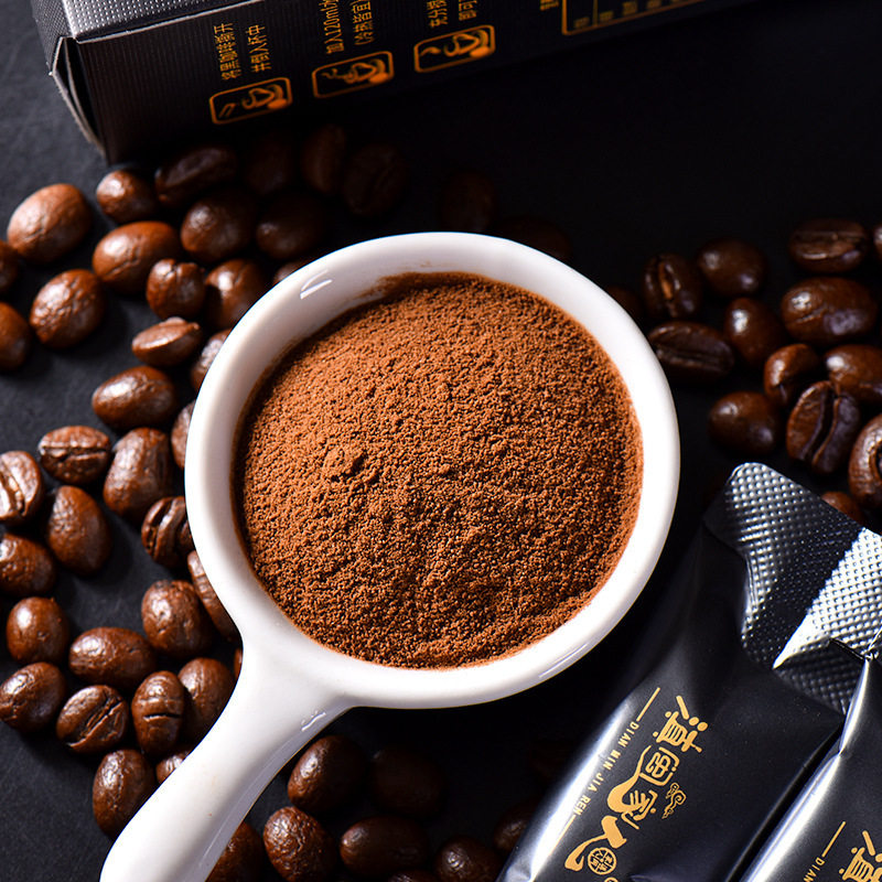 黑咖啡美式黑咖啡早晨代餐速溶健身运动冷热双泡云南速溶小粒咖啡